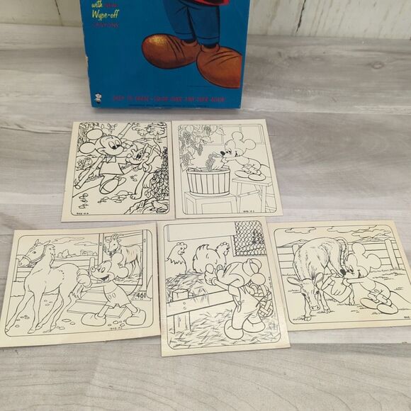 Vintage Walt Disney's Wonderful World Of Color Mickey Mouse Eras-O-Board Set - Picture 13 of 13